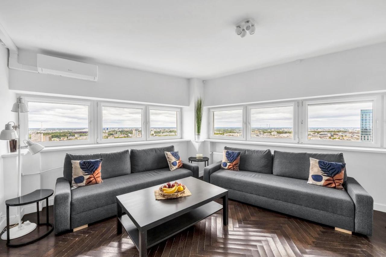23Rd Floor 3Br Apt With Views Of وارسو المظهر الخارجي الصورة